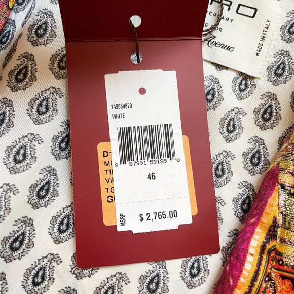 ETRO 50th Anniversary Silk Printed Jacket Saks Exclusive IT 46 US 10 NEW NWT - Picture 7 of 14